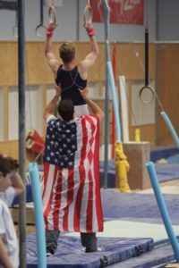 US stars and stripes in gymnastics competition