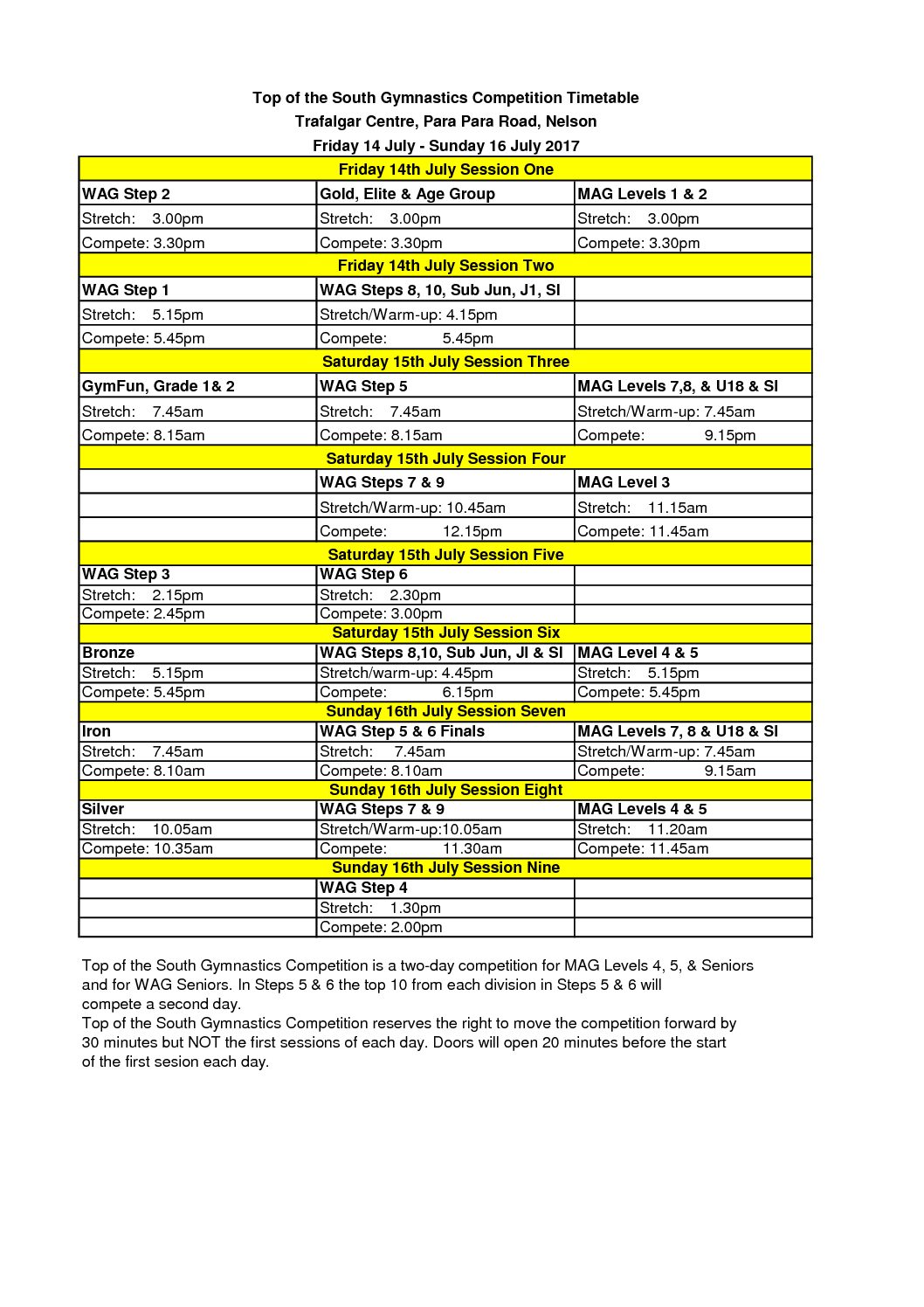 TOTS timetable 2017 Final GymnasticsNZ