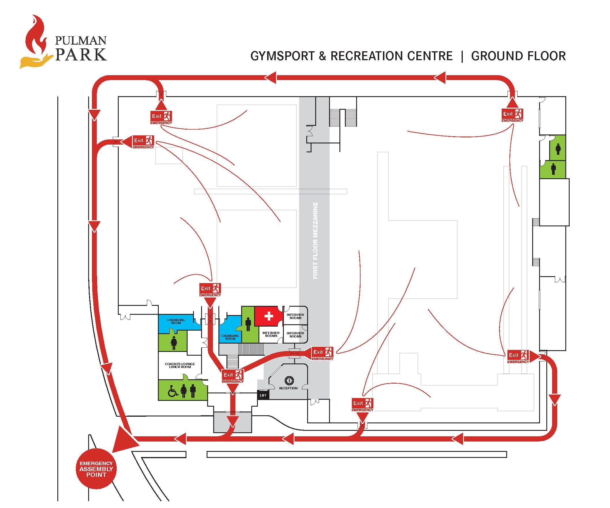 KB Memorial 6 Emergency Exits Gymsport Recreation Centre GymnasticsNZ